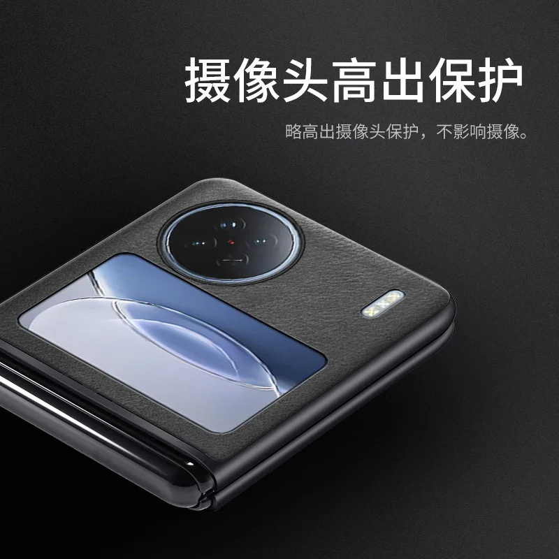 Retro Genuine Leather Funda Phone Case For VIVO X Flip Vintage Classic Elk Deer Head Pattern Protective Armor Folding Cover