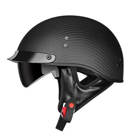 

High Strength Carbon Fiber Classic Retro 3/4 and 1/2 Helmet, For Harley Motorcycle Cruising Motorcycle Protection Helmet