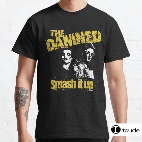 

Мужская летняя футболка с надписью The Damned наклейка на рубашку Mask из 100% хлопка, повседневная мужская футболка Khabib, Мужская крутая футболка Khabib, футболка унисекс