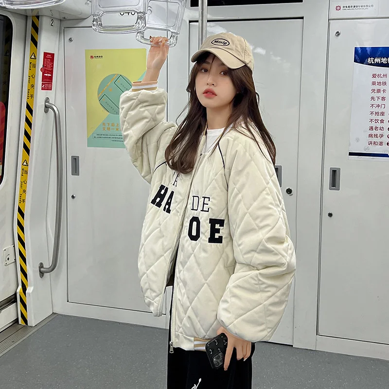 Down cotton clothes Women's short style 2022 new winter fashion baseball jacket