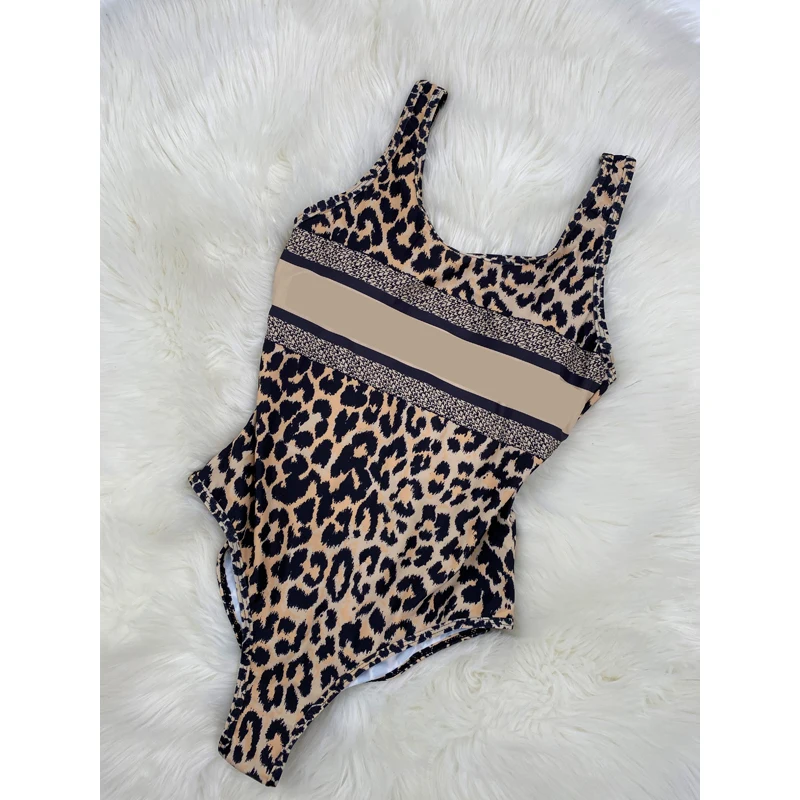 

One Piece Korea Women Swimsuit 2022 Swimwear Sexy Bathing Suit Leopard Printed Swim Female Beach Wear Spandex Sierra Surfer