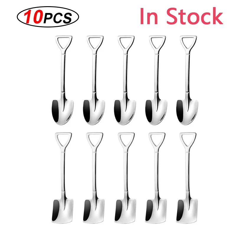 

10 шт., ложка-лопата из нержавеющей стали