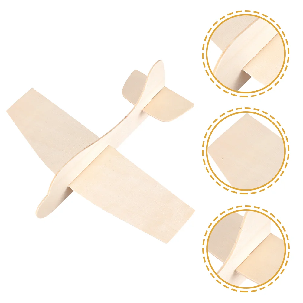 

6 Pcs Blank Wood Aircraft Plane Model Kids Airplane Woody Toy Hollow Out Wooden Assemble Child