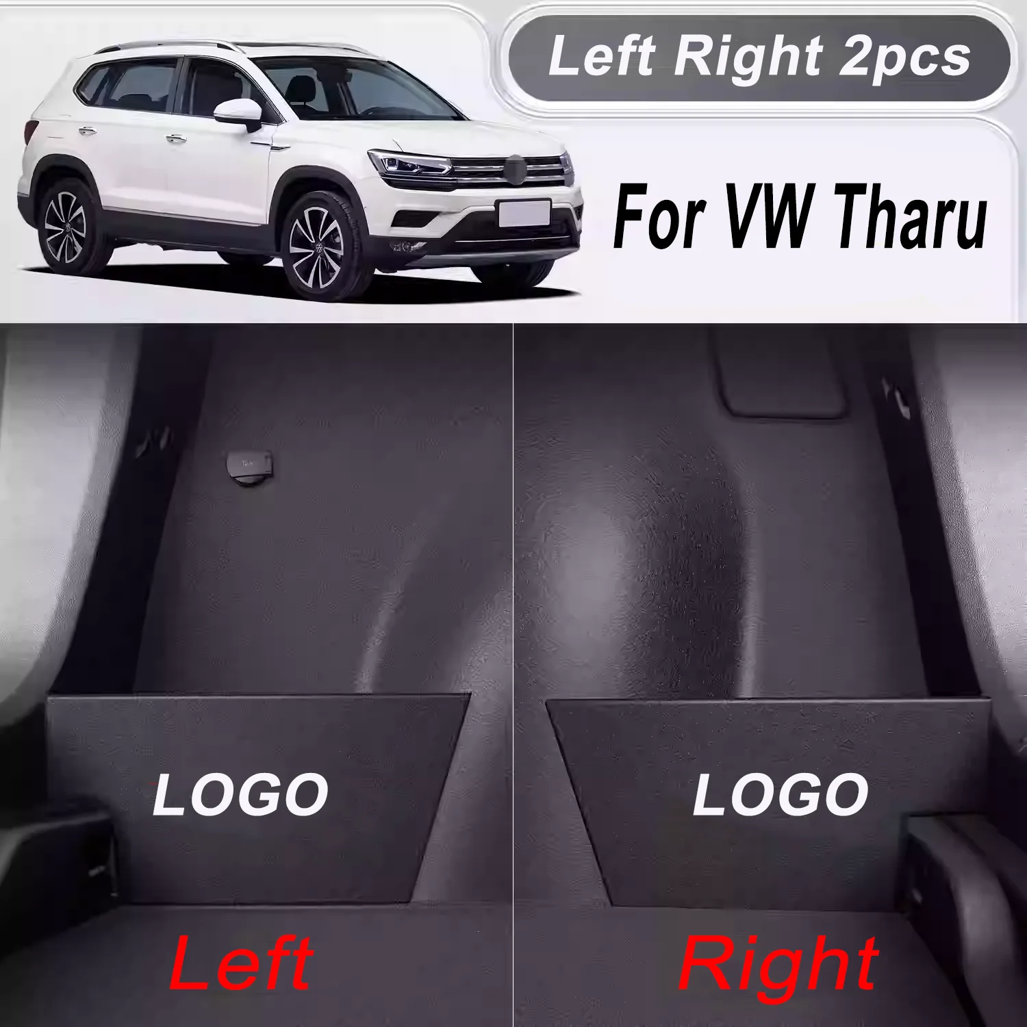 

Для Volkswagen VW Tharu 2018 ~ 2025 автомобильная перегородка для хранения багажника, многофункциональный ящик для хранения, боковая перегородка багажника, автоаксессуары