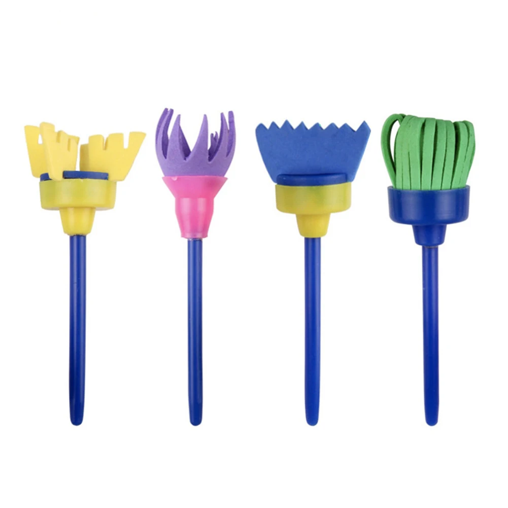 

Fine Sponge Brushes for Kids Rotary Brush and Graffiti Seal Even Color Distribution Encourages Artistic Development