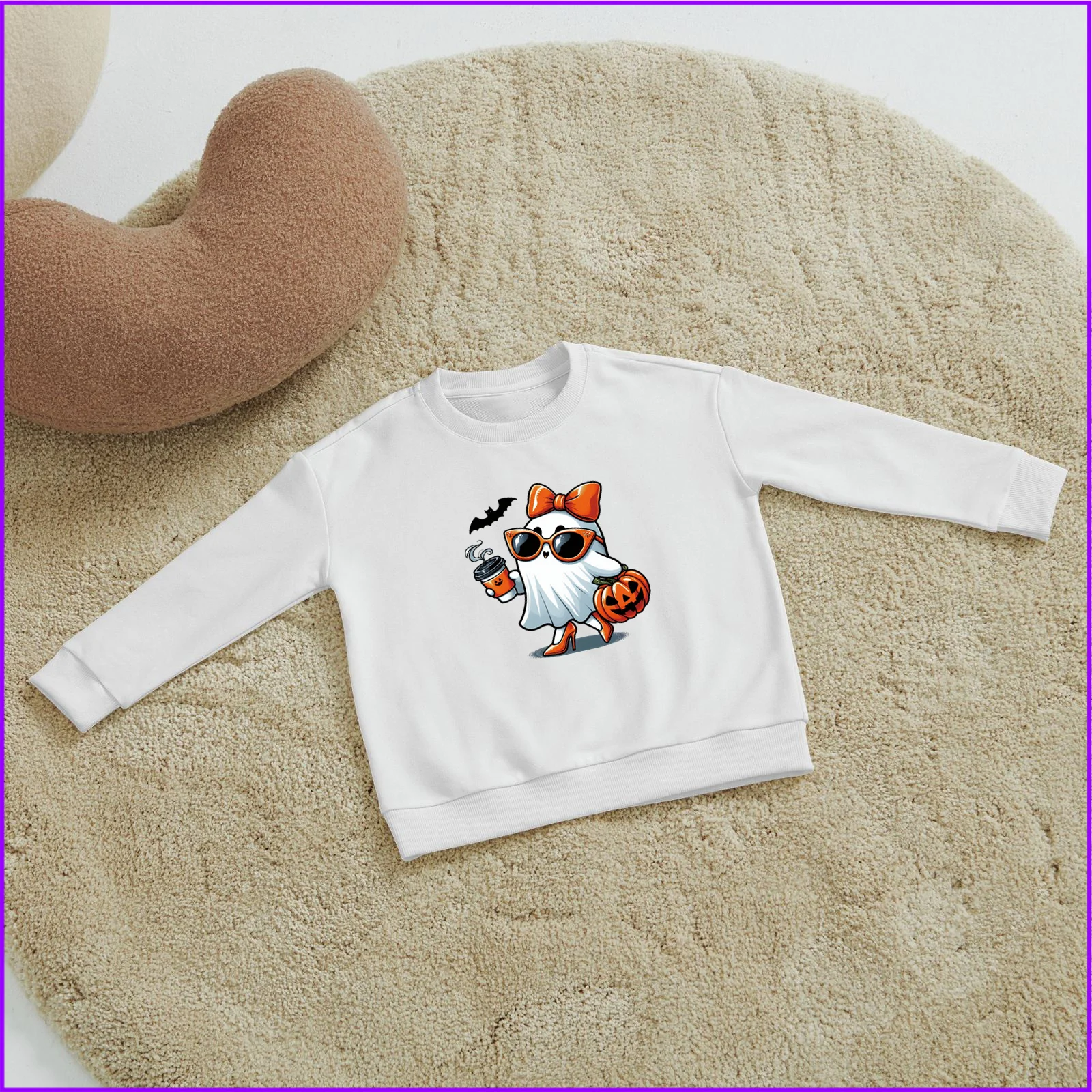 Детская толстовка с капюшоном и принтом в виде призрака тыквы кофе Джека-о-фонаря