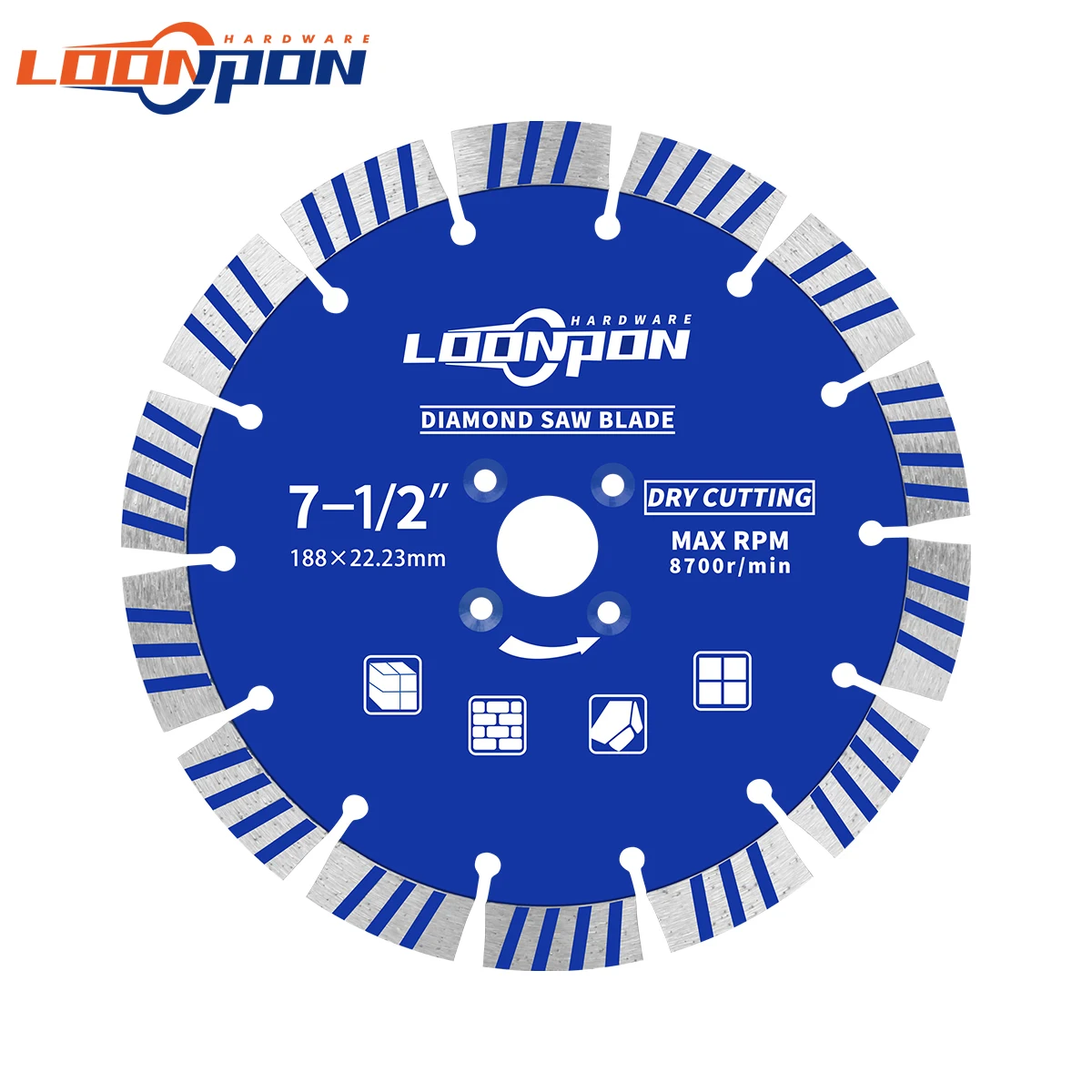 230mm Diamond Saw Blade Dry Wet Cutting Disc 7-1/2 x 7/8Inch&9 x 7/8Inch for Marble Concrete Porcelain Tile Granite Quartz Stone