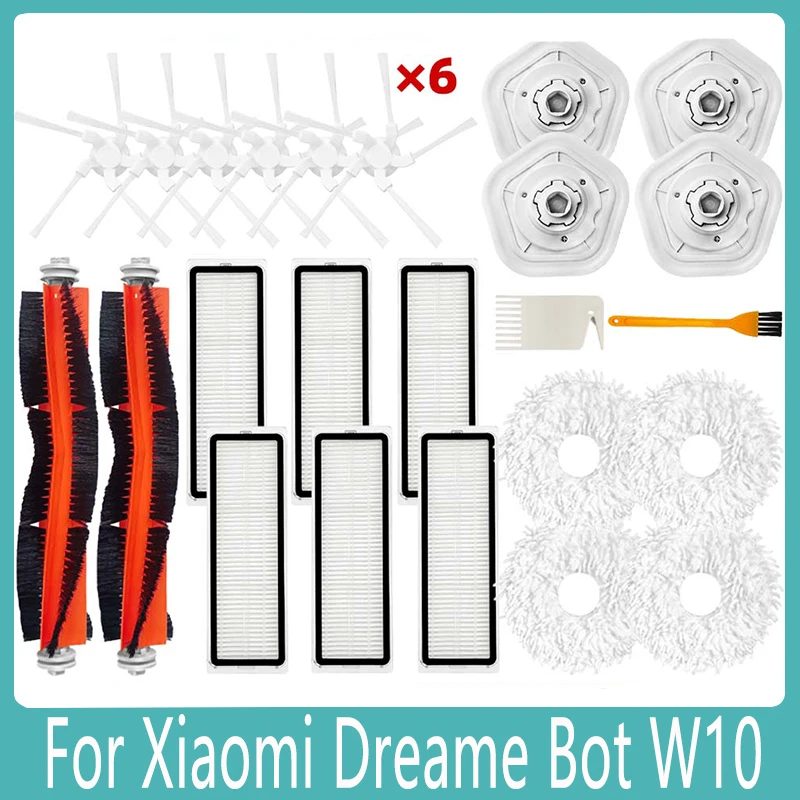 

Запчасти для Xiaomi Dreame Bot W10 Pro W10, основная боковая щетка, фильтр НЕРА, кронштейн для швабры, держатель, пылесборник, сменный аксессуар