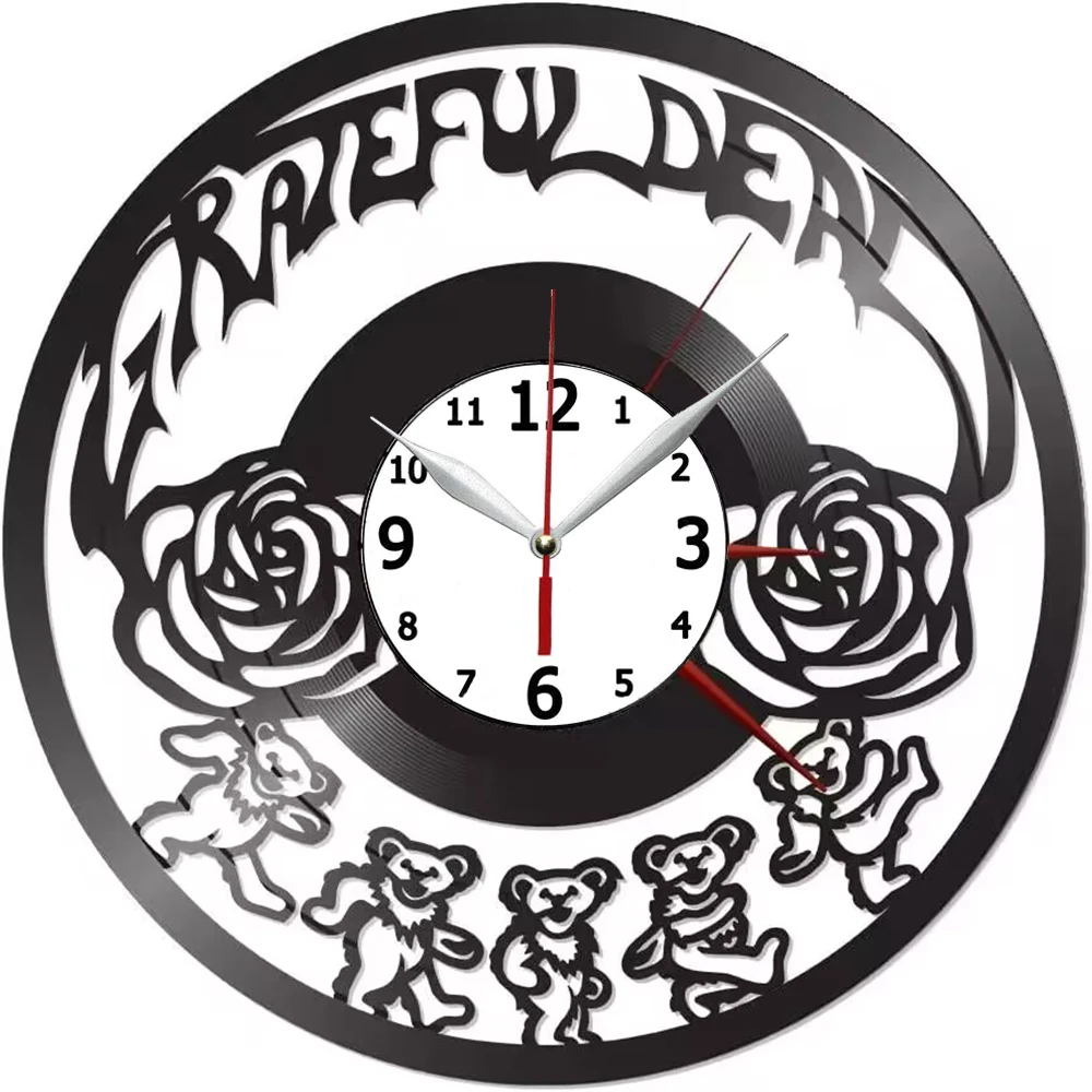 

Запись часов-запись для стен-Виниловый Настенный декор-рок-группы часы-60-х каменный декор