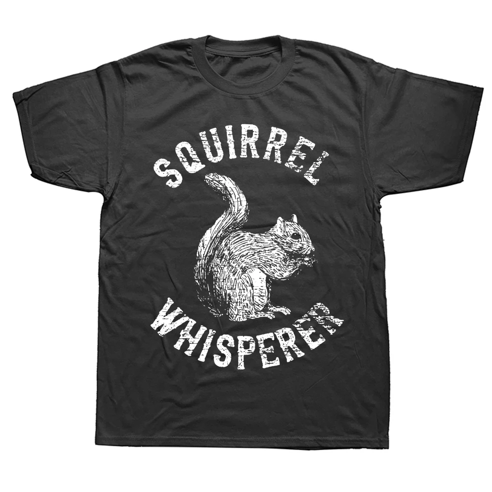 

Смешные винтажные футболки с изображением белки и шепота, женские футболки с коротким рукавом, подарки на день рождения, летняя стильная футболка, мужская одежда