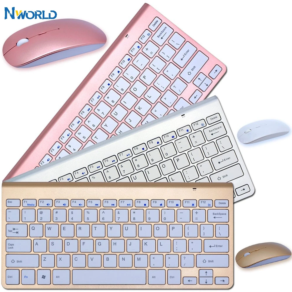 Набор мини-клавиатуры и мыши, 2,4 ГГц, для портативной клавиатуры, Mac, ноутбука, ТВ-приставки, офисные принадлежности, беспроводная клавиатура и мышь