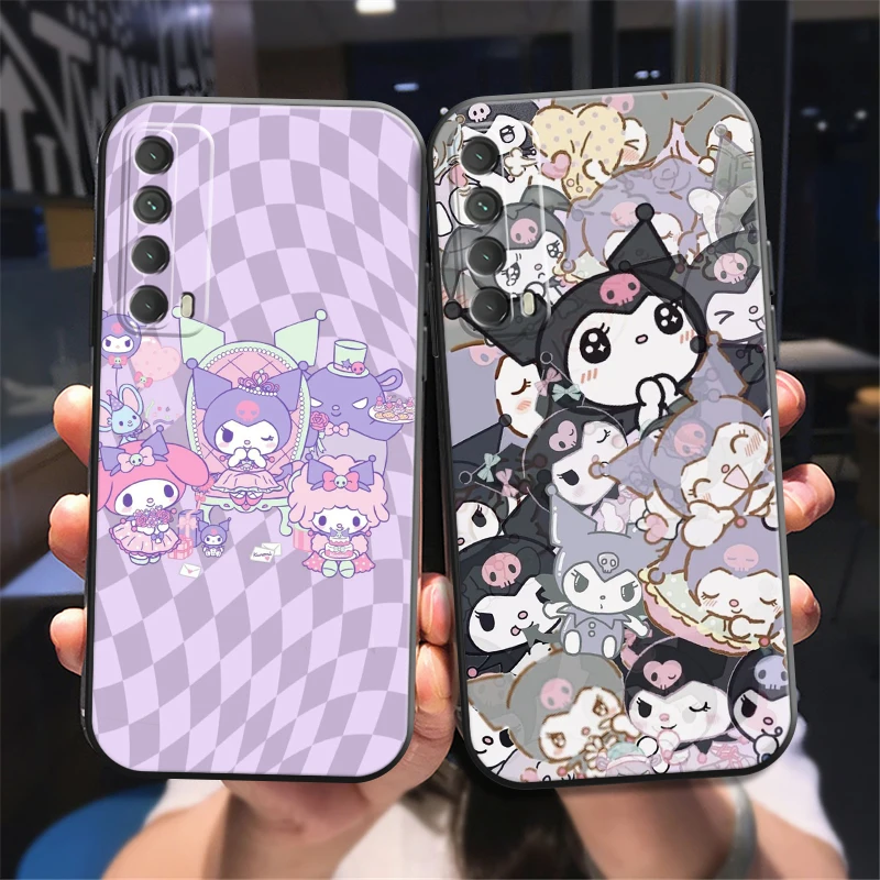 

Hello Kitty Cute Phone Case For Huawei Honor 7A 7X 8 8X 8C 9 V9 9A 9X 9 Lite 9X Lite Liquid Silicon Funda Back Soft Coque