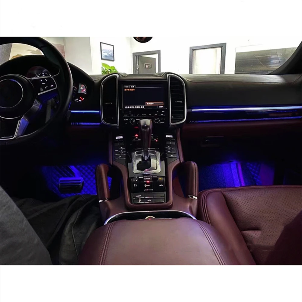 64-цветный светодиодный окружающий свет для Porsche Cayenne накладка на дверь с