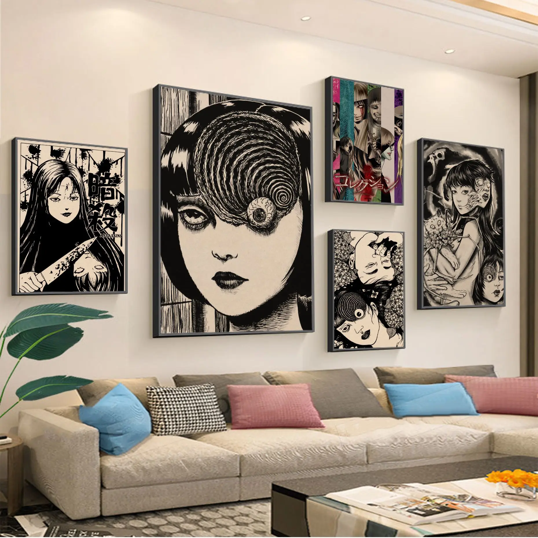 

Horror Junji Ito Anime Posters Vintage Room Bar Cafe Decor Kawaii Room Decor
