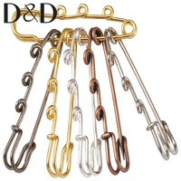 20pcs safety pin heavy duty safety brooches kilt pins with 3 loops for jewelry making knitted fabricdiy crafts 50606470mm