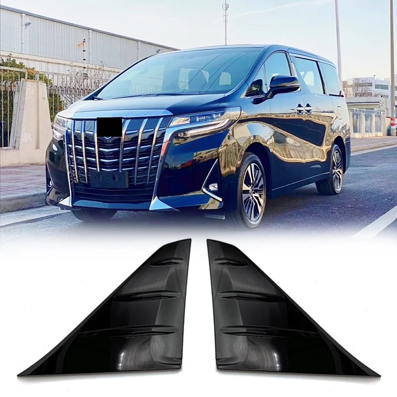 

Car Gloss Black Side Window Louver Cover Trim Window Pillar Post Trim for Toyota Alphard Vellfire 2016-2020