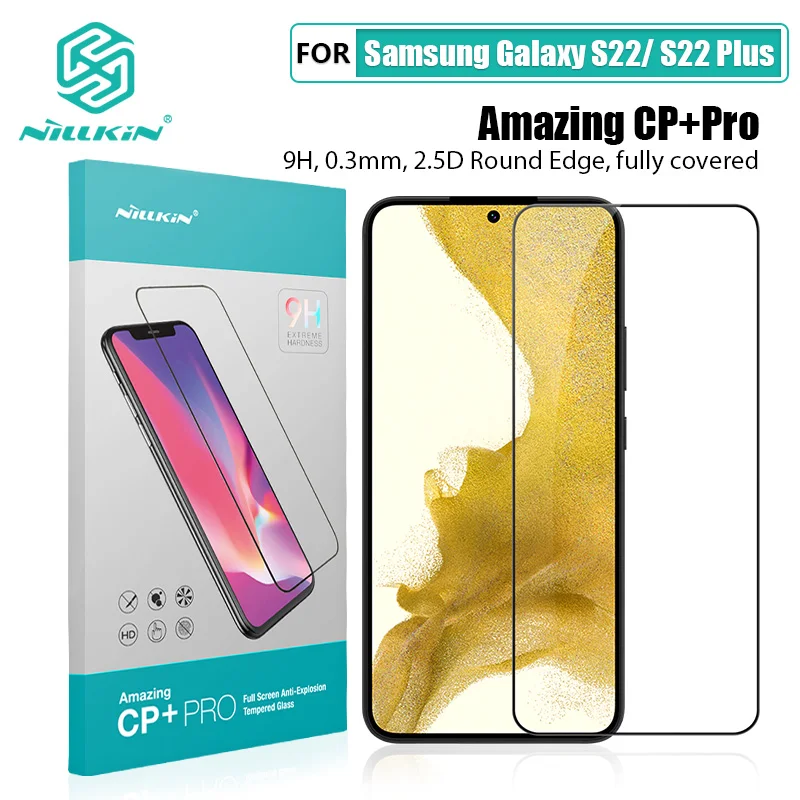 For Samsung Galaxy S22 Glass Screen Protector For S22 Plus NILLKIN Amazing H+Pro 2.5D Tempered Glass For Samsung S22 Plus