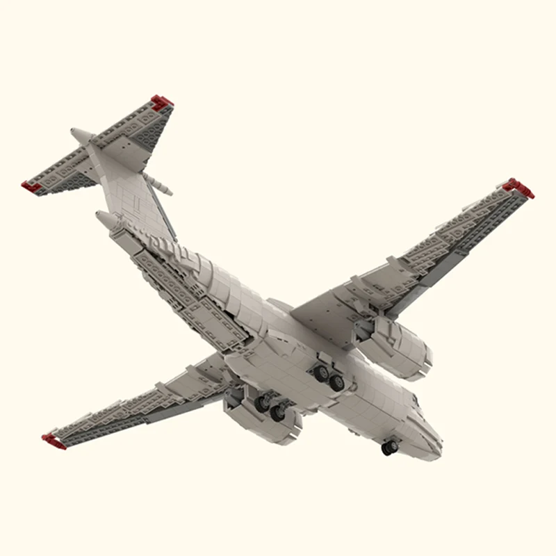 Фото Модель грузового самолета Ан-74ТК-300, конструктор MOC, военная техника, модульные технологичные подарки, набор для сборки, детские игрушки, праздничный подарок №1