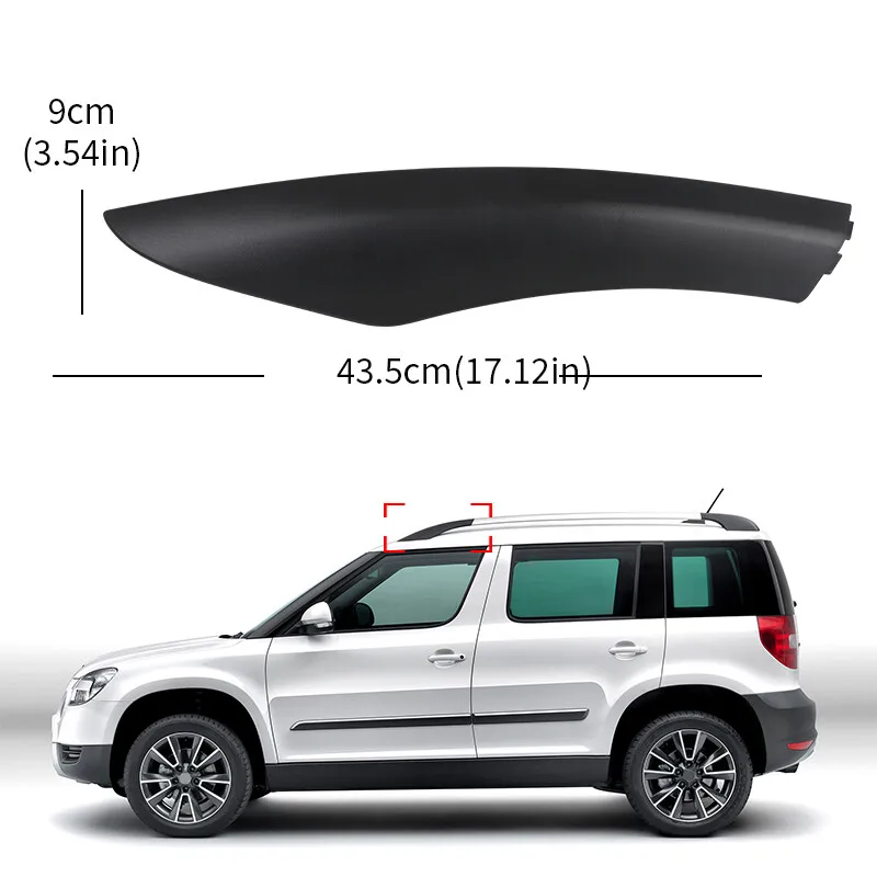 Защитная накладка на рейлинг переднего левого багажника на крыше для Skoda YETI SUV 2009-2018 5LD860145-GT5 5L0860145GT5 (art.: 3920db0bfef7b) - 3920db0bfef7b