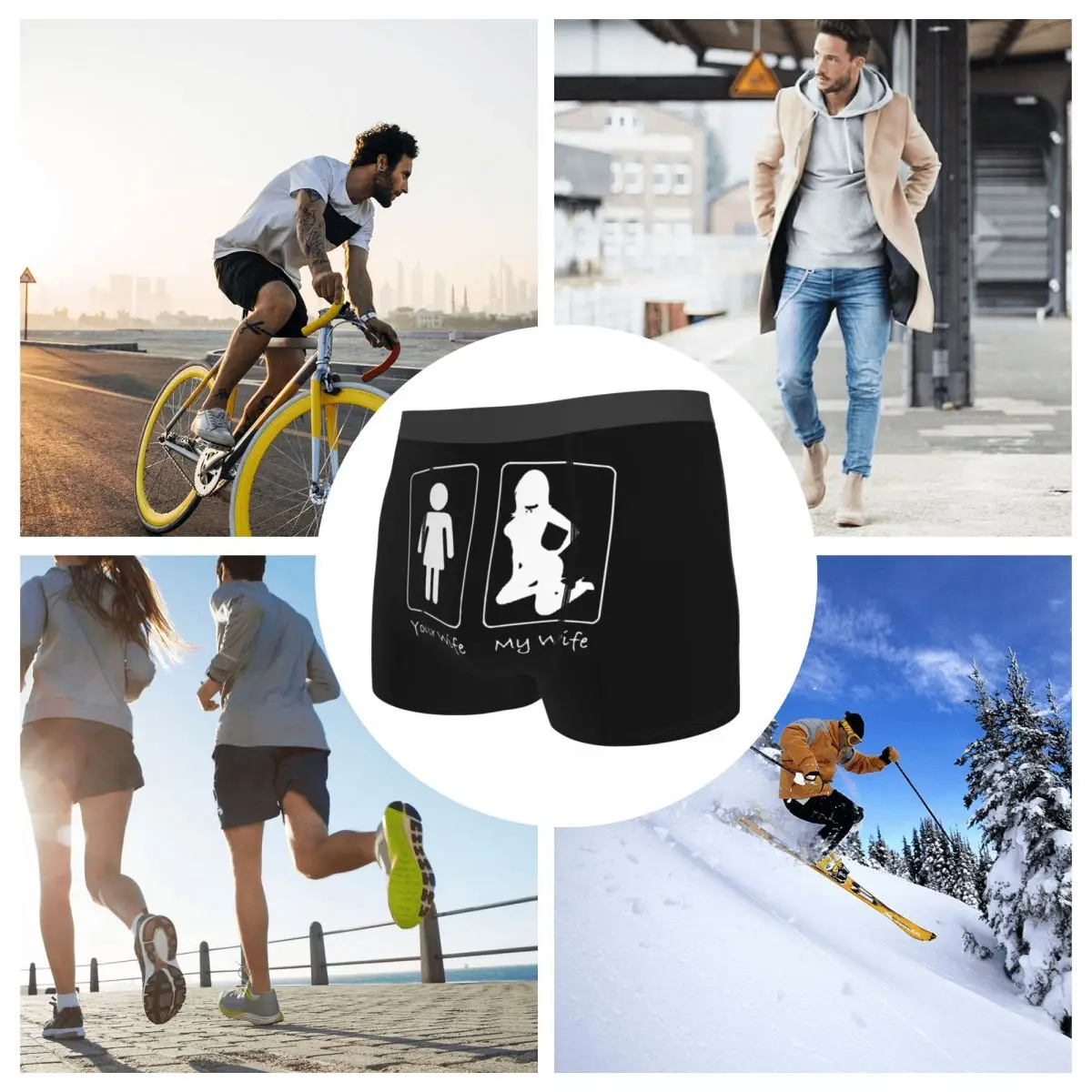 Мужские трусы-боксеры короткие трусики-шорты нижнее белье для вашей жены моя