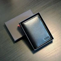mens black first layer cowhide card holder leather business card holder business short wallet cards coin purse