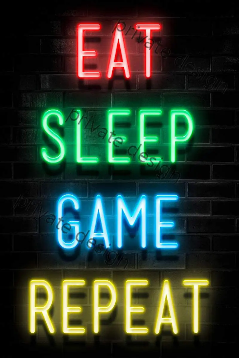 

Декоративная неоновая вывеска «Eat Sleep» в стиле ретро