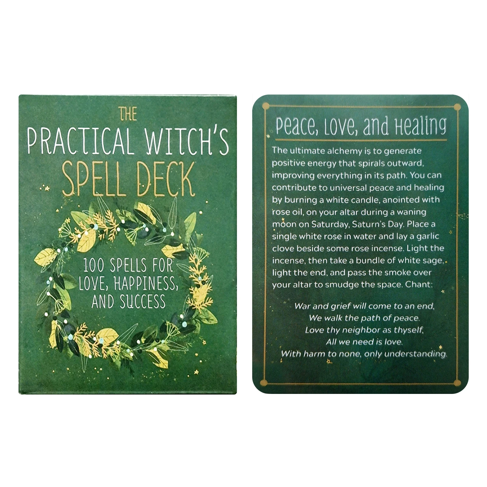 

100 Pcs Practical Witch's Spell Deck Tarot Cards Game Tarot Deck With Guidebook Board Game For Adult Oracle For Fate Divination