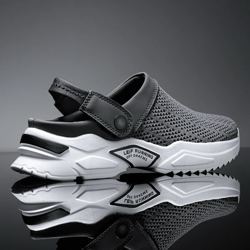 

2023 Men Women Summer Sandal Mesh Mules Breathable Padded Beach Flip Flops Shoes Solid Flat Bath Slippers Outside Mens Slippers