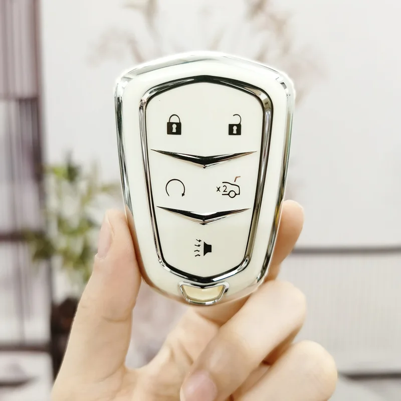 

Чехол для автомобиля из ТПУ с 4 и 5 кнопками, умный чехол для Cadillac чехол XTS XT5 CTS CT6 ATS 28T SRX Escalade, аксессуары