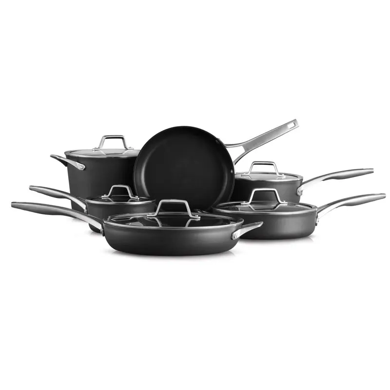 

Hard-Anodized Nonstick Cookware, 11-Piece Pots and Pans Set