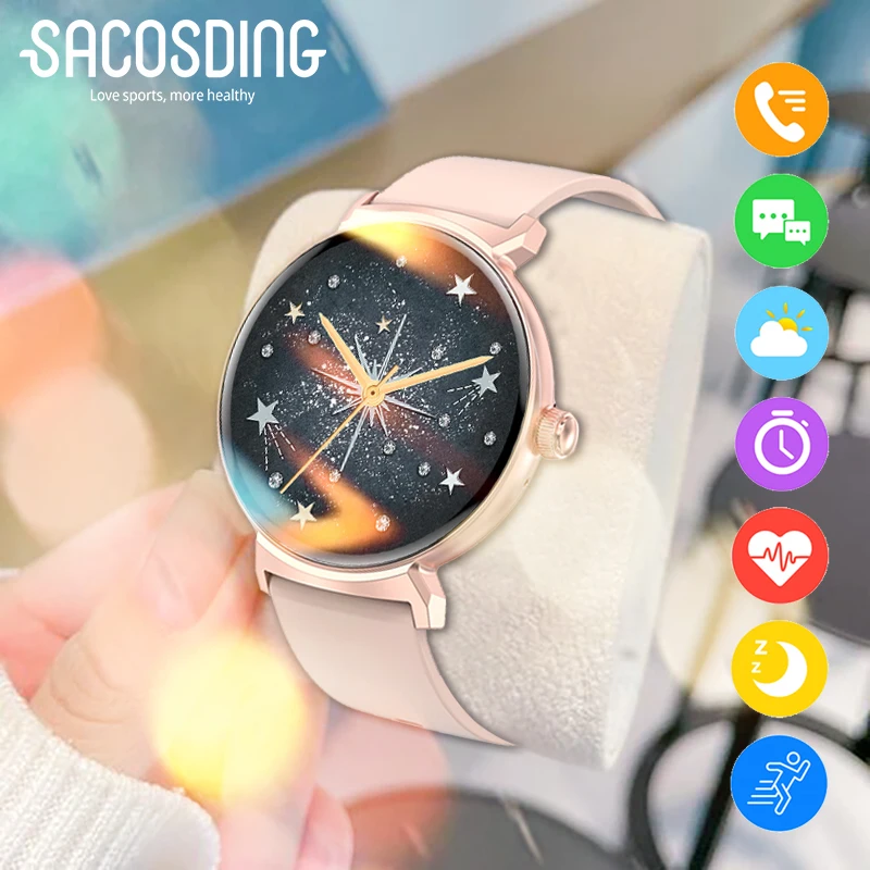 

2023 Smart Watch For Men Women Gift Full Touch Screen Sports Watches Fitness Bluetooth Calls Digital Smartwatch Wristwatch Women