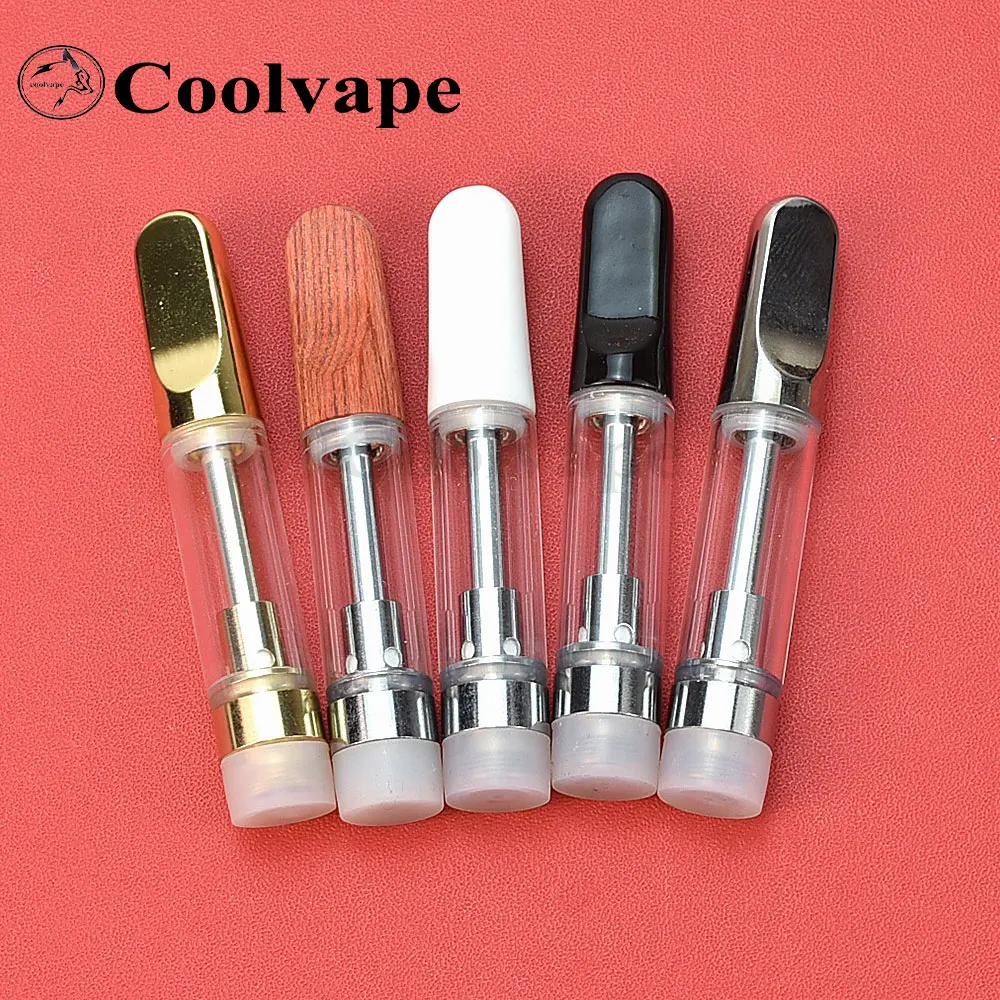 100pcs/lot CC-ELL Tank Ceramic Vape Cartridge 510 Thick Oil Tank Ceramic Coil 0.5ml & 1.0ml Pyrex Glass Atomizer CBD Cartridge