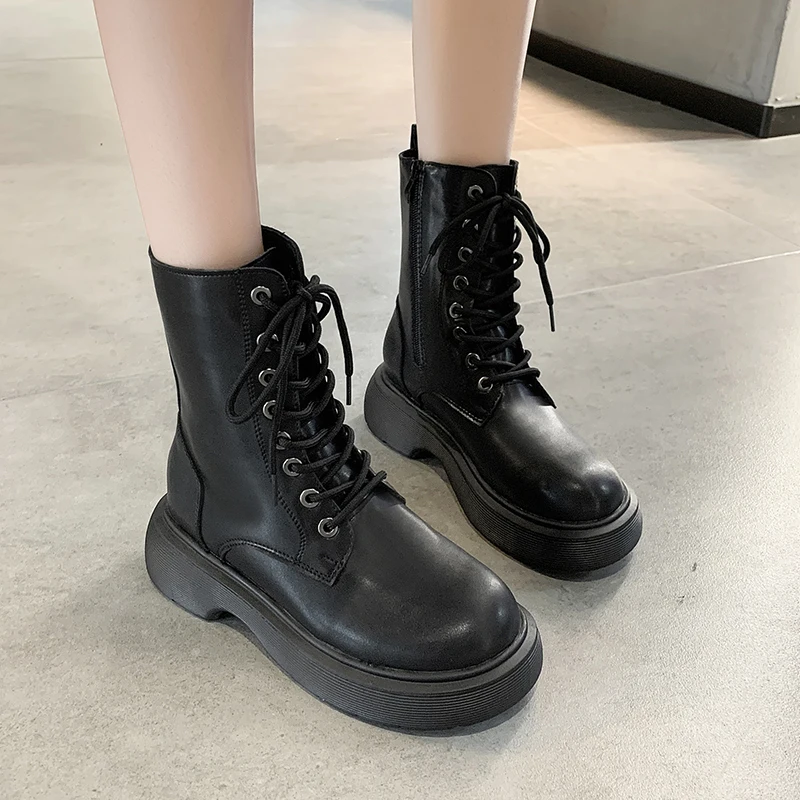 2022 Autumn and Winter New Fashion, Versatile, Comfortable, Thick-soled, Warm Thick-heeled short Boots, Single Boots Women