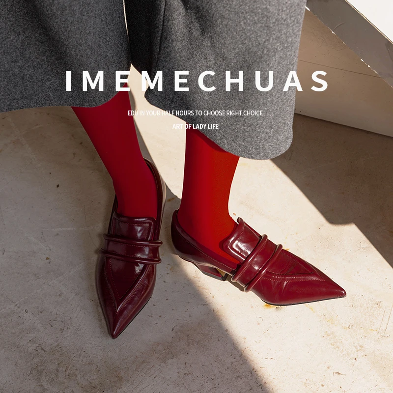 Женская обувь на среднем каблуке сексуальные туфли-лодочки в базовом стиле