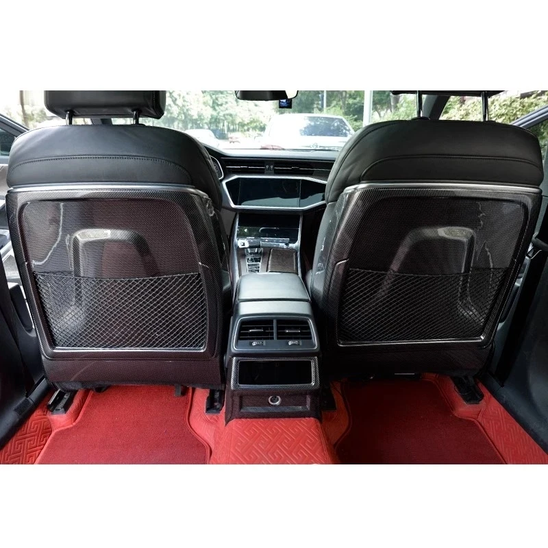 

Carbon Fiber Pattern Seat Back Anti-Kick Pad Dust-Proof And Dirt-Proof Modification For Audi A4L A6L Q5L 2017-2022