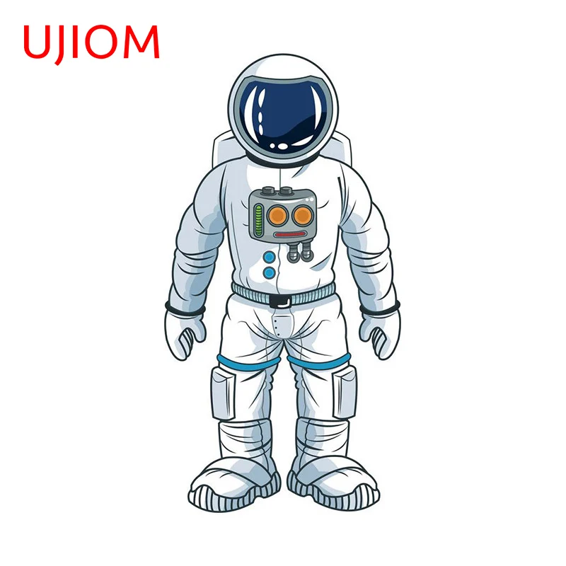 Виниловые наклейки на стену UJIOM, 13 см x 6,71 см, виниловые наклейки «сделай сам» с изображением космонавта, царапин, водонепроницаемое лобовое стекло, графика, автомобильные товары