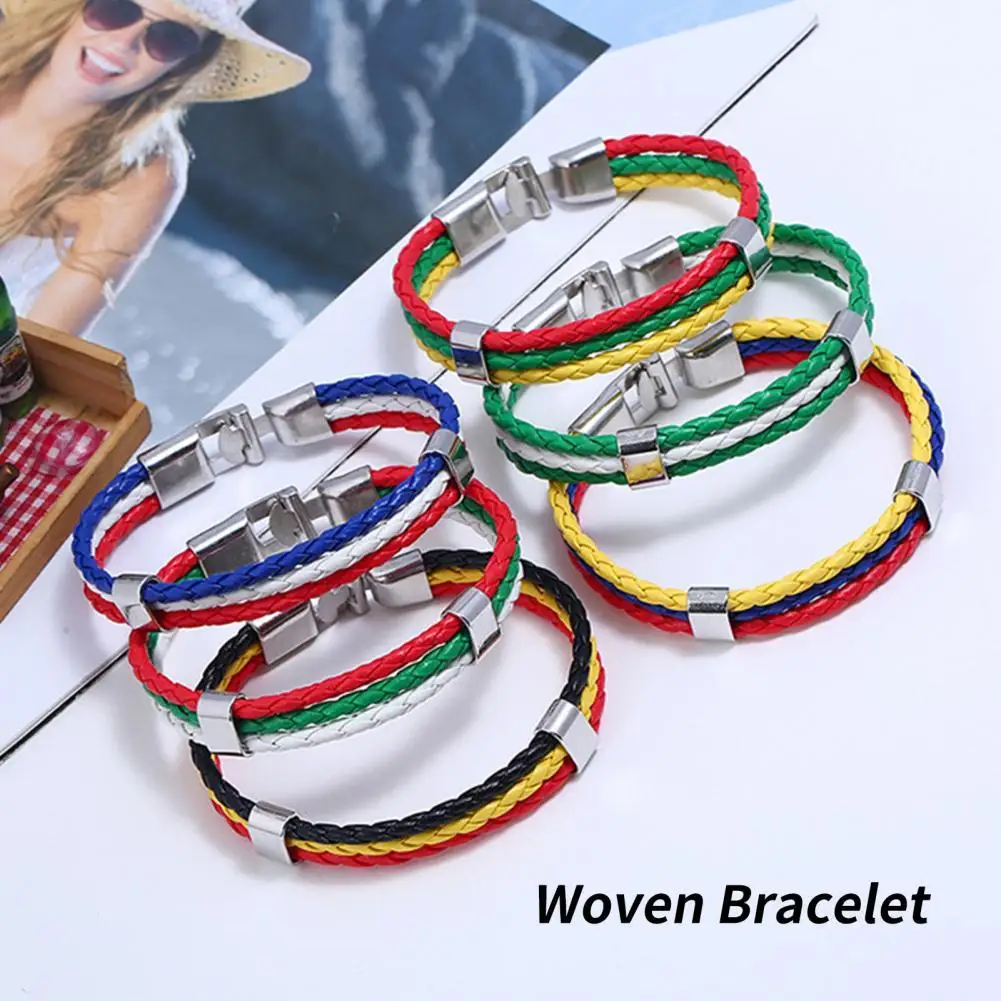 

Stylish Woven Wristband All-matched Safe European Country Flags Woven Bracelet Woven Bracelet Woven Bracelet
