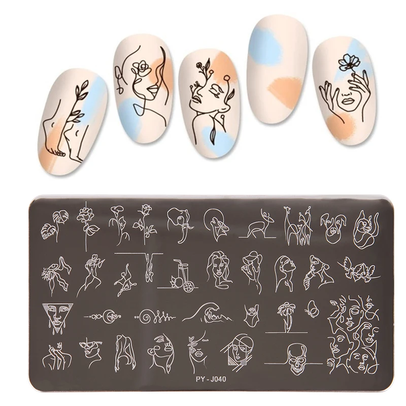 

1 шт., трафарет для стемпинга ногтей