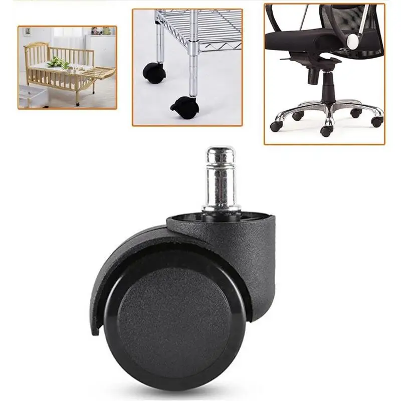 

Chair Wheel Caster 2 Inch Black Chair Caster Wheel Hard Floor Caster Premium Caster Wheels Furniture Feet Replacement For Office