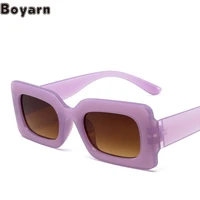 boyarn retro square small frame sunglasses womens fashion personality colorful hip hop glasses fashion simple shades sunglasse