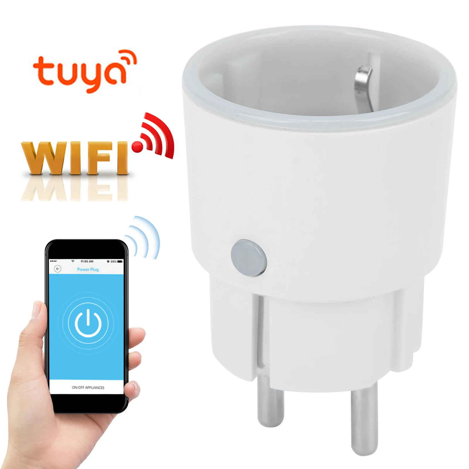 

16A NEO COOLCAM WiFi Smart Power Plug Sensor 2.4GHz 85‑230V EU Type Din Support For Alexa Assistant Voice Control Plug