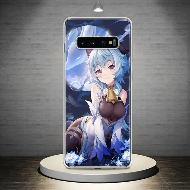 Чехол для телефона Genshin Impact Ganyu Samsung Galaxy S25 S24 S23 S22 Ultra S21 Plus S20 FE S10 S25U Soft Shell Capa Funda S2