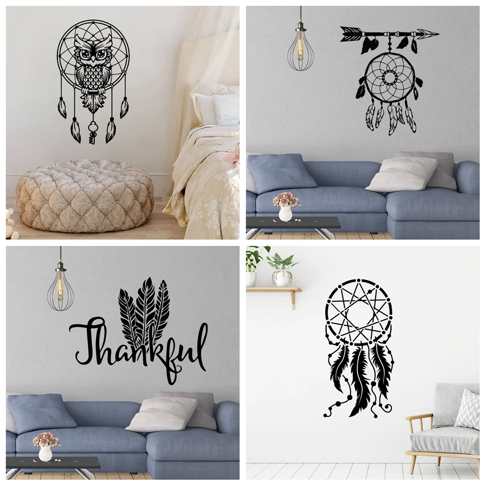 1 шт. декоративная настенная наклейка с разноцветными перьями