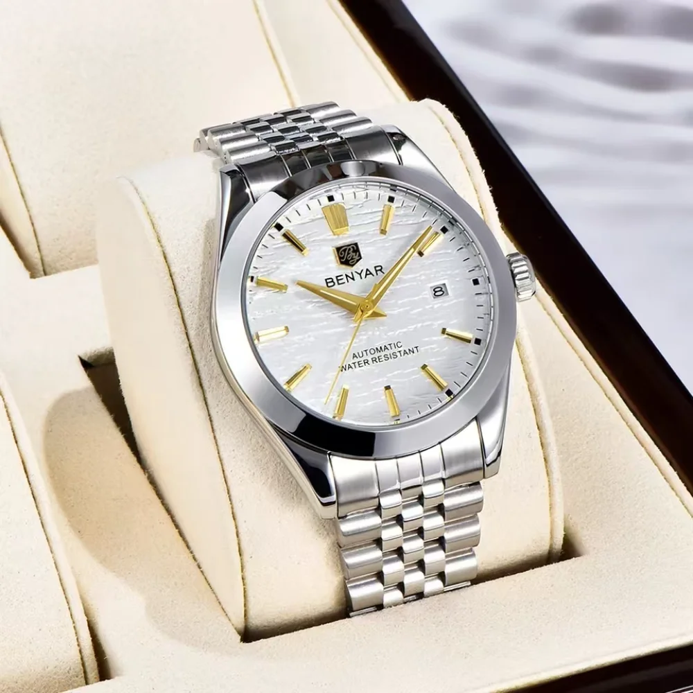 BENYAR механические часы с автоматическим механизмом для мужчин 5209 40 мм циферблат