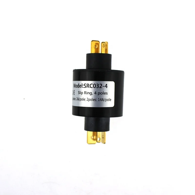 

SRC032-4 32mm 14A PIN type golden plated rotary joint electrical connector slip ring