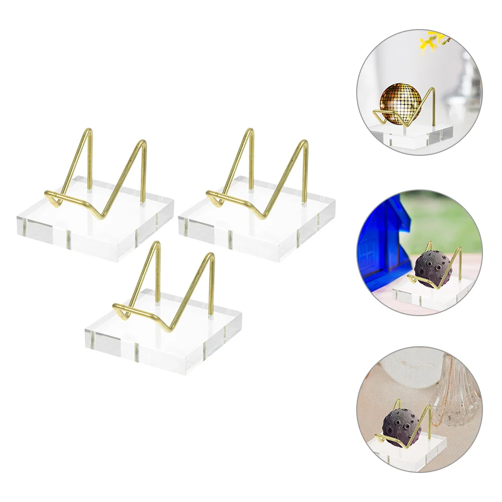 

Crystals Holder Transparent Display Stand Tabletop Easels for Painting Acrylic Pedestal