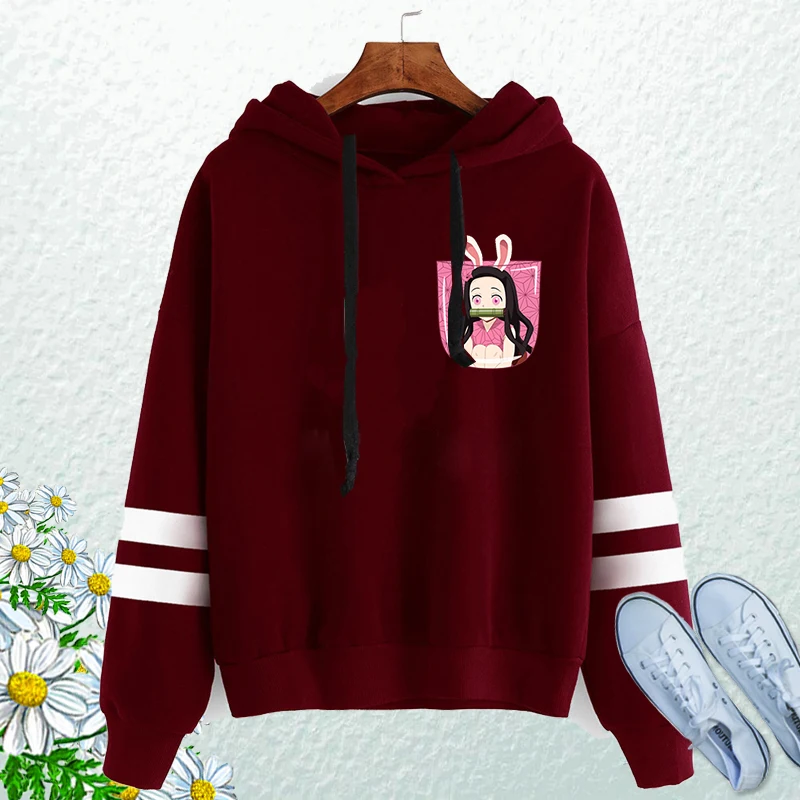 

Demon Slayer Kimetsu No Yaiba Anime Men Women Hoodies Harajuku Tops Anime Japan Nezuko Hoodie Kimetsu Tanjiro Nezuko Sweatshirt