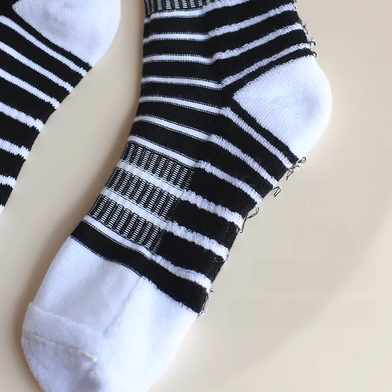 Мужские носки осень и зима до середины икры из чесаного чистого хлопка в