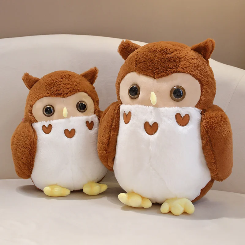 30/40cm Simulation Kawaii Couple Owl Doll Plush Toy Stuffed Soft Lovely Birds Pillow Toys for Kids Girls Birthday Wedding Gift images - 6