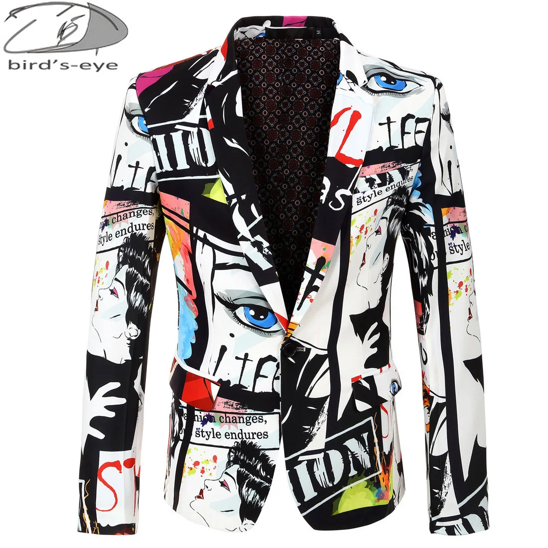 

Fall And Winter Men's Suit Jacket Men's Printing Hot Stamping Fashion Suit Party Coat Slim Single Button Blazers Jacket Men 3XL